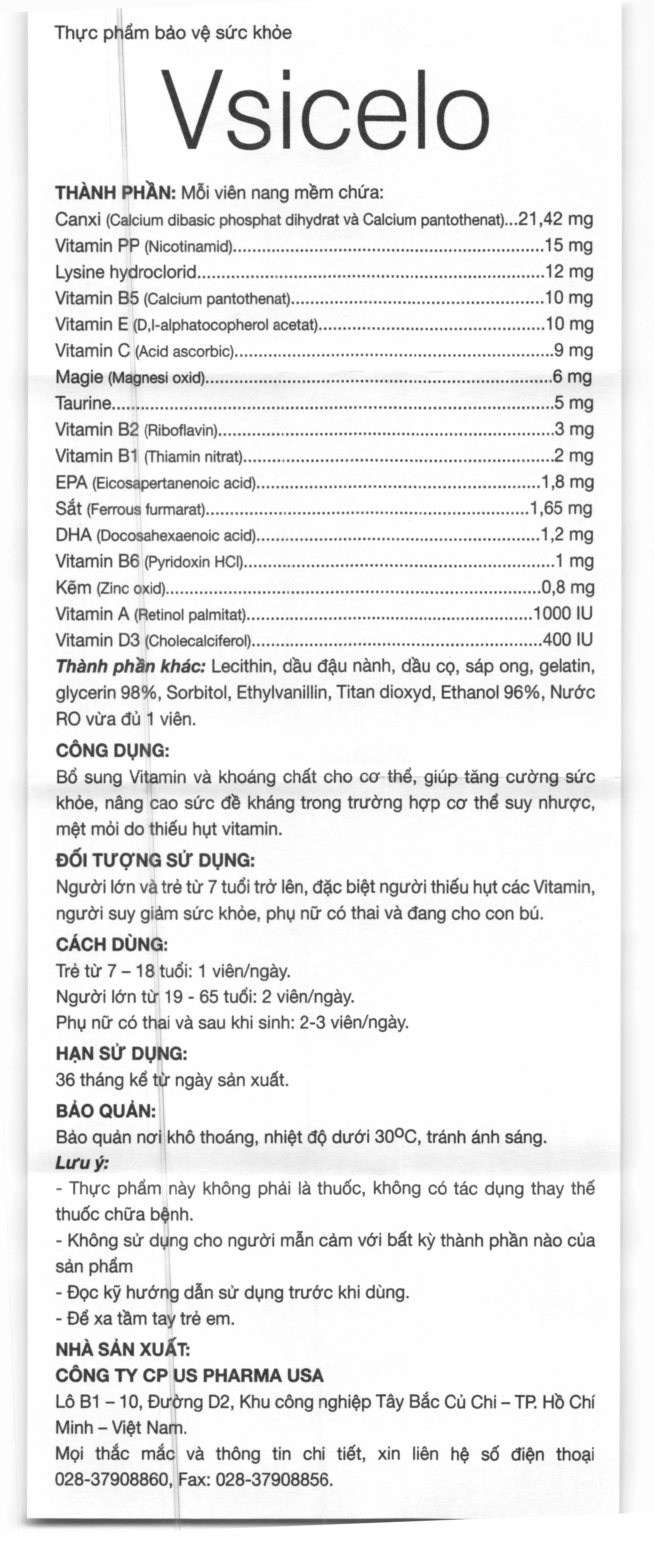 Combo 4 hộp Vsicelo hộp 100 viên 9