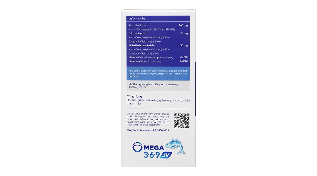 Thực phẩm bảo vệ sức khỏe Omega 3-6-9 JV 5