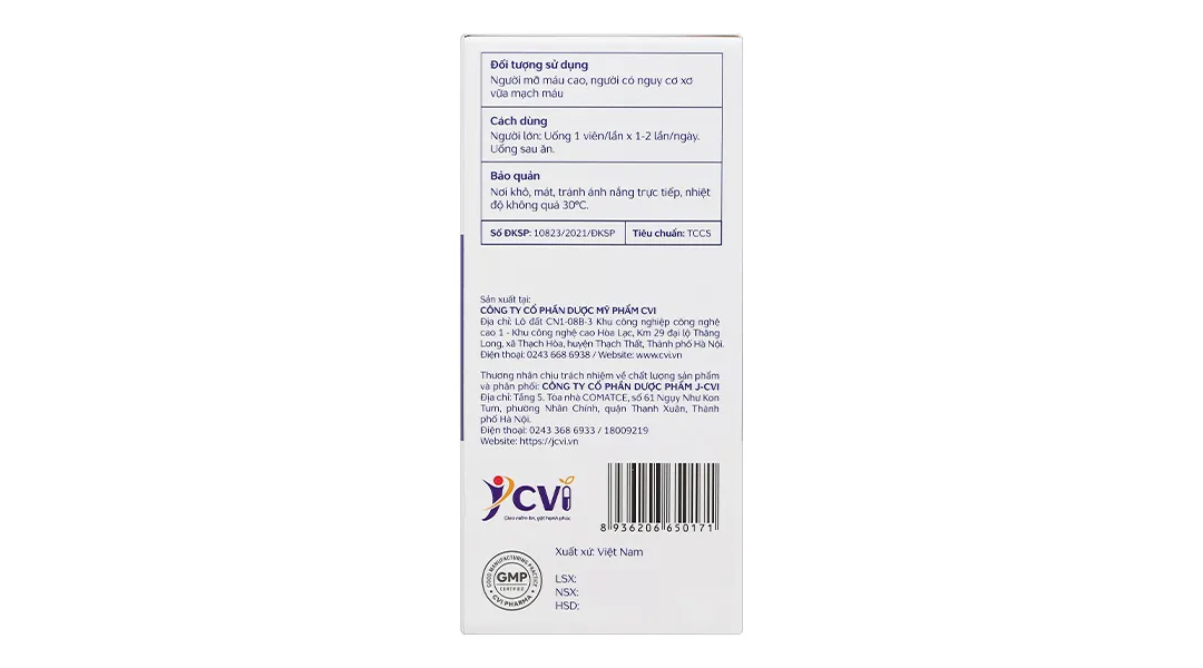 Thực phẩm bảo vệ sức khỏe Omega 3-6-9 JV 6