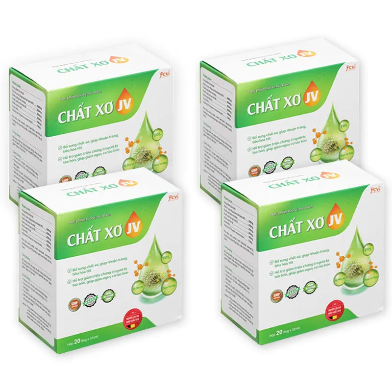 Combo 4 hộp Thực phẩm bảo vệ sức khoẻ: Chất Xơ JV
