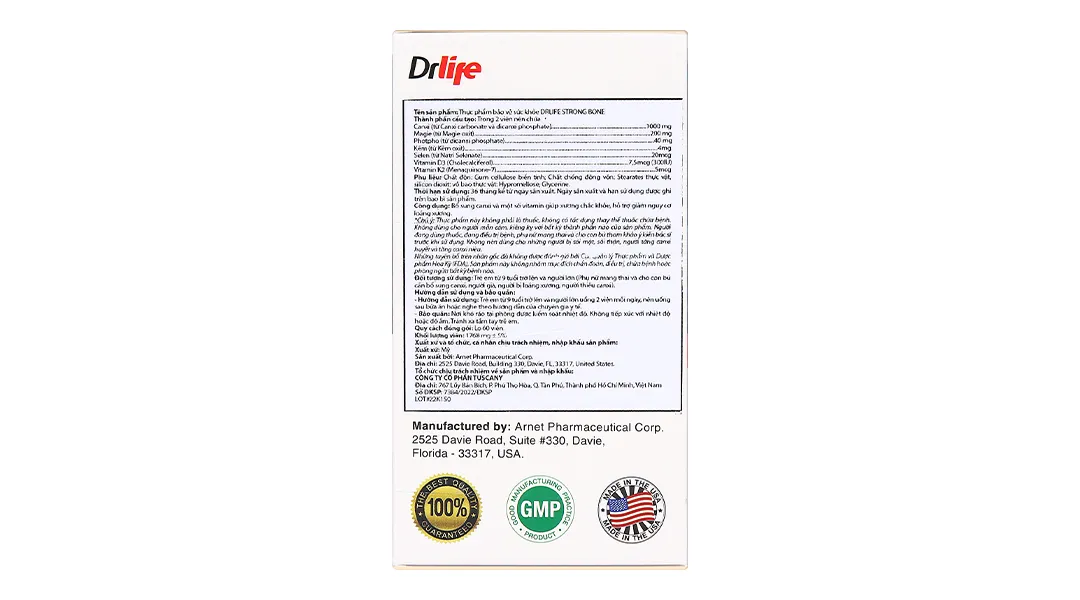 Thực phẩm bảo vệ sức khỏe Drlife Strong Bone 5
