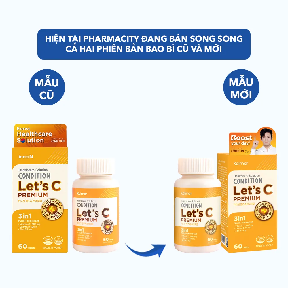 Condition Let’s C Premium (Hộp 60 viên) giúp tăng sức đề kháng 2