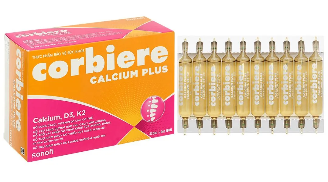 CORBIERE CALCIUM PLUS SANOFI 3X10 ỐNG 2