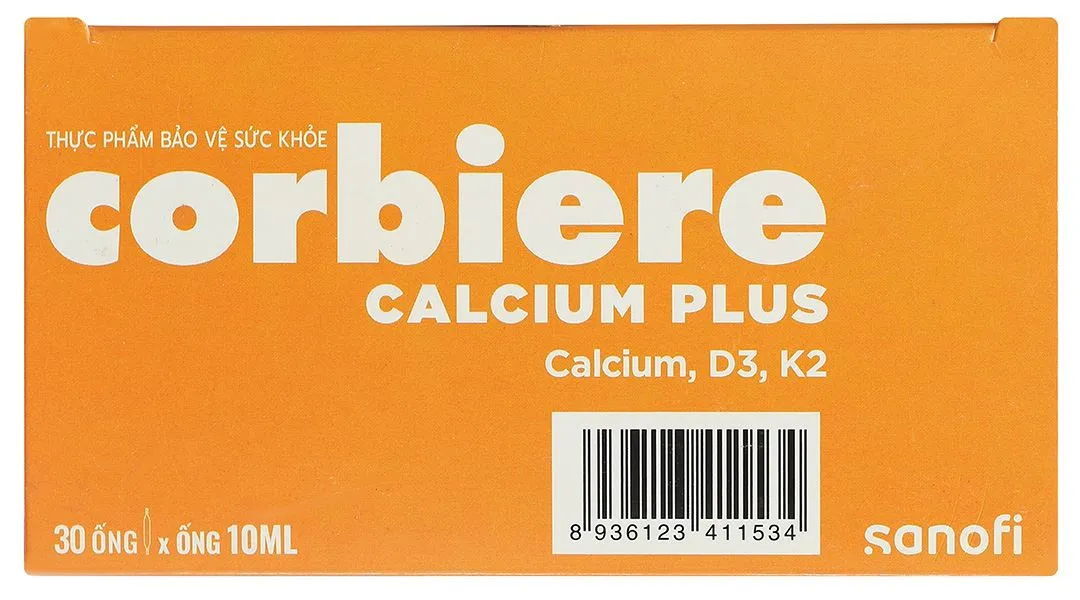 CORBIERE CALCIUM PLUS SANOFI 3X10 ỐNG 7