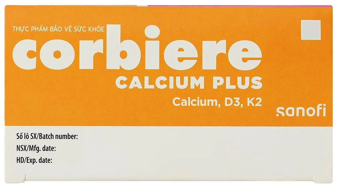 CORBIERE CALCIUM PLUS SANOFI 3X10 ỐNG 8