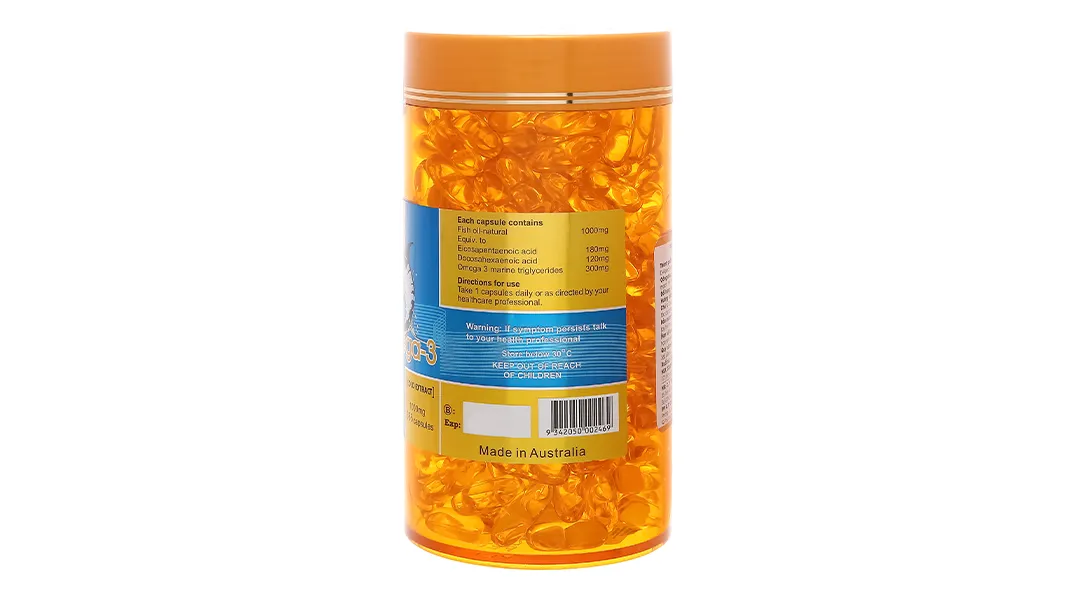 Thực phẩm bảo vệ sức khoẻ: Omega 3 lọ 100 viên 12