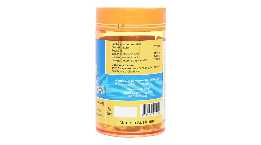 Thực phẩm bảo vệ sức khoẻ: Omega 3 lọ 100 viên 6
