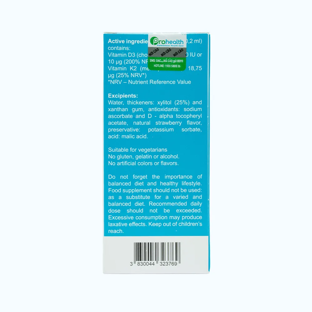 CHAI XỊT GIÚP TĂNG CƯỜNG HẤP THU CANXI DIMAO PRO ORAL SPRAY D3 + K2 VALENS 25ML 6