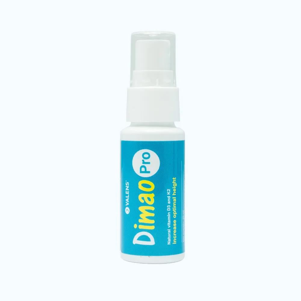 CHAI XỊT GIÚP TĂNG CƯỜNG HẤP THU CANXI DIMAO PRO ORAL SPRAY D3 + K2 VALENS 25ML 8