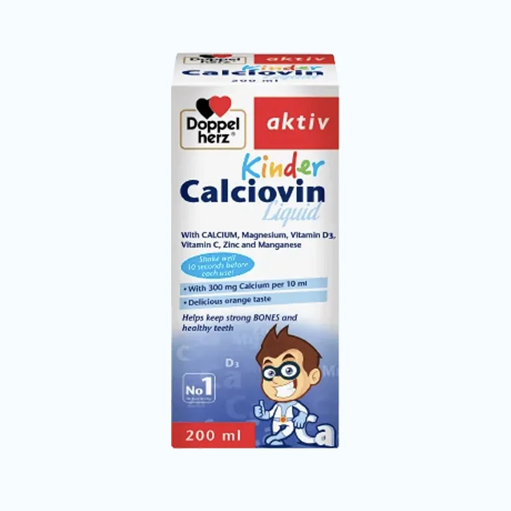 DOPPELHERZ Aktiv Calciovin Hỗ Trợ Xương Chắc Khỏe Cho Bé (Chai 200ml) 2