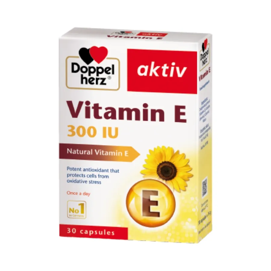 Doppelherz Aktiv Vitamin E - Bảo vệ da, làm chậm quá trình lão hoá (Hộp 30 viên) 2