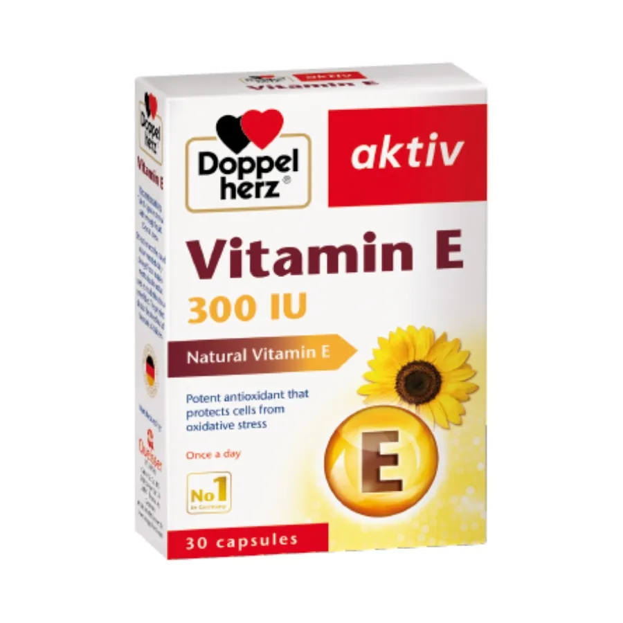 Doppelherz Aktiv Vitamin E - Bảo vệ da, làm chậm quá trình lão hoá (Hộp 30 viên) 3