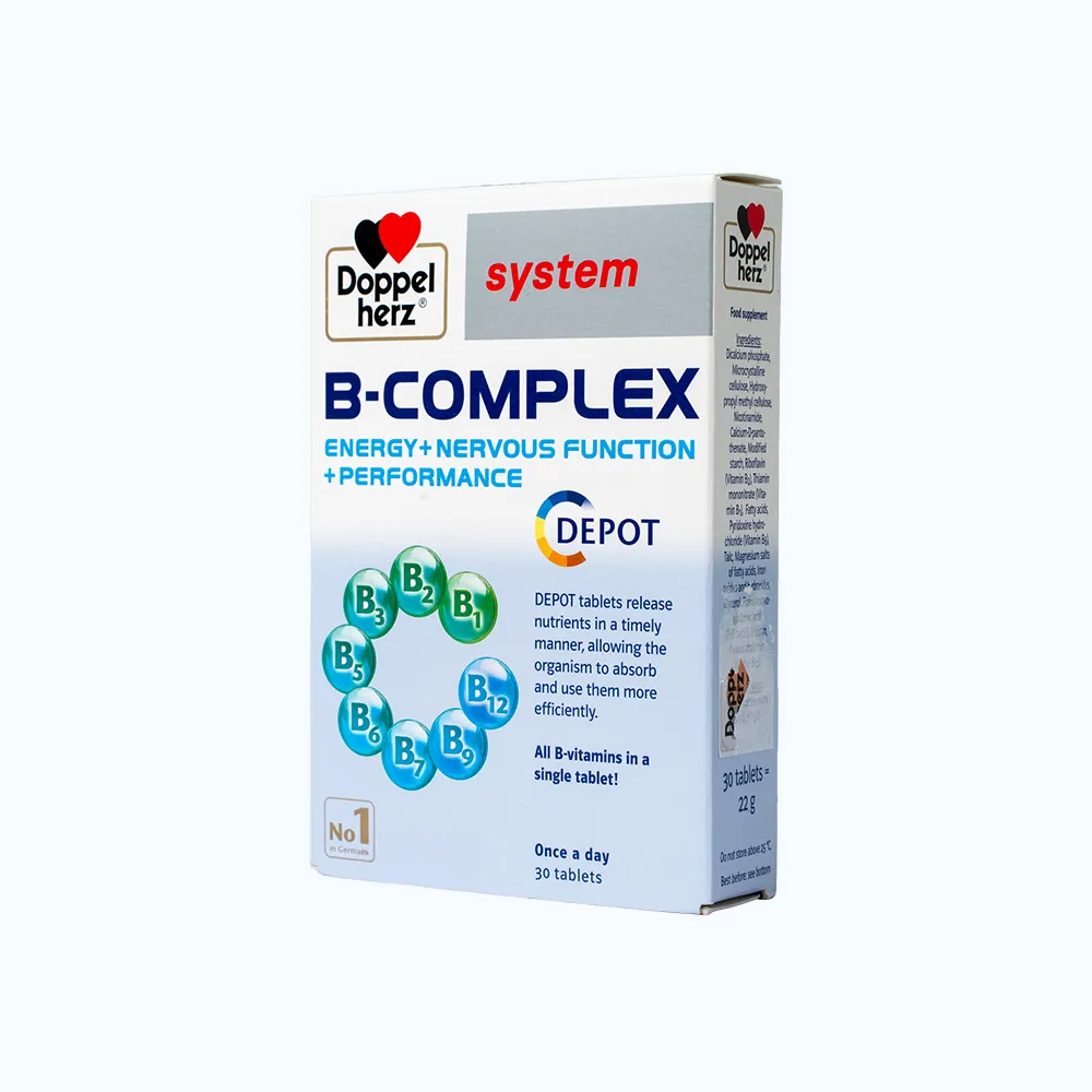 DOPPELHERZ B-Complex Hỗ Trợ Cải Thiện Tình Trạng Mệt Mỏi (Hộp 30 Viên) 2