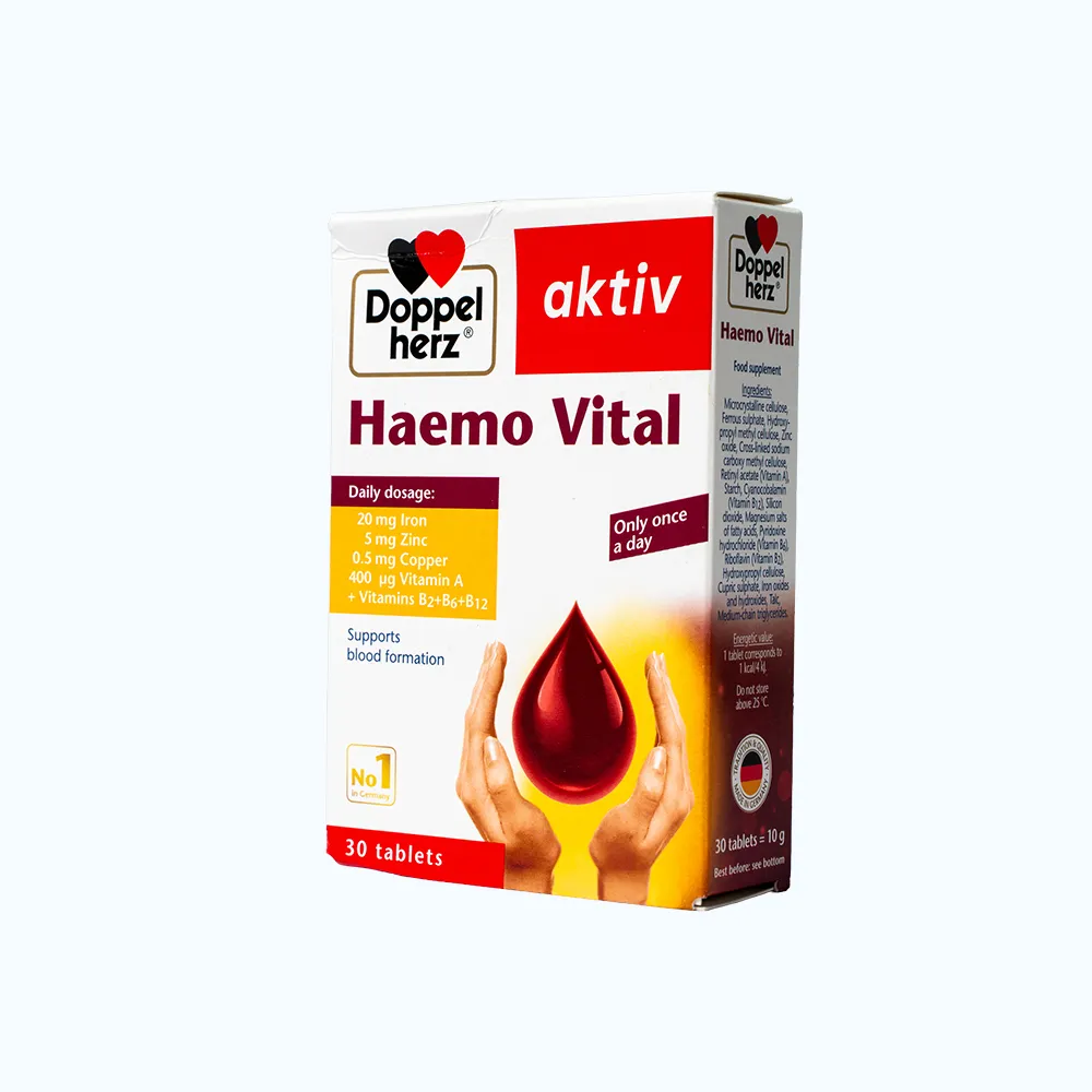 DOPPELHERZ Haemo Vital Bổ Sung Sắt (Hộp 30 Viên) 2