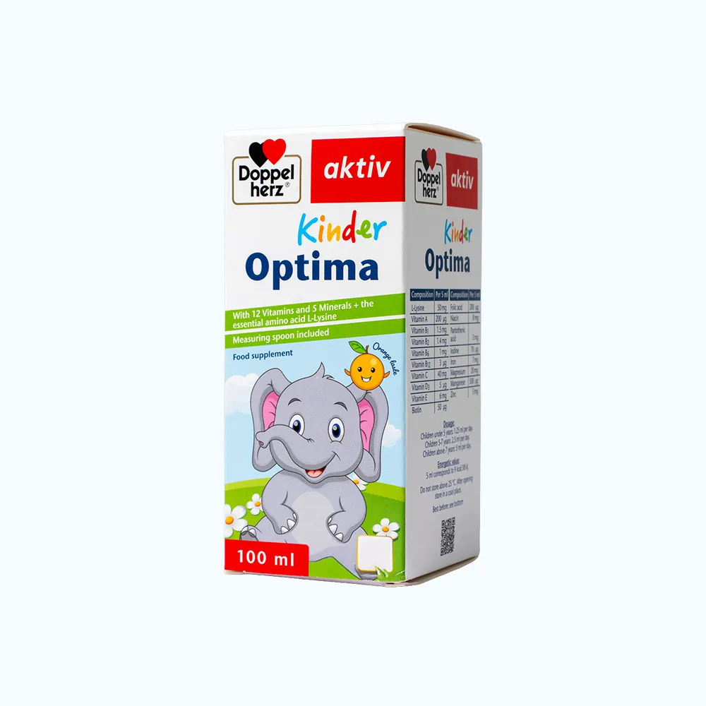 DOPPELHERZ Kinder Optima Giúp Trẻ Ăn Ngon, Tăng Đề Kháng Chai 100ml 2