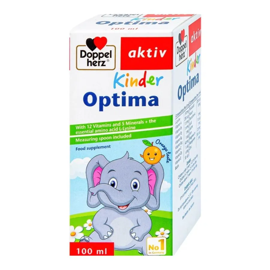 Dung dịch Kinder Optima Doppelherz Aktiv cung cấp L-lysine, một số vitamin và khoáng chất (100ml) 3