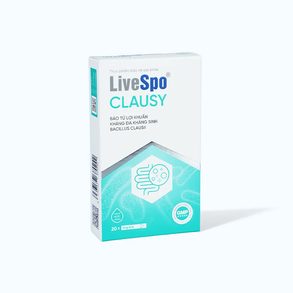 LIVESPO CLAUSY 25 ỐNG X 5ML - BÀO TỬ LỢI KHUẨN KHÁNG ĐA KHÁNG SINH 3