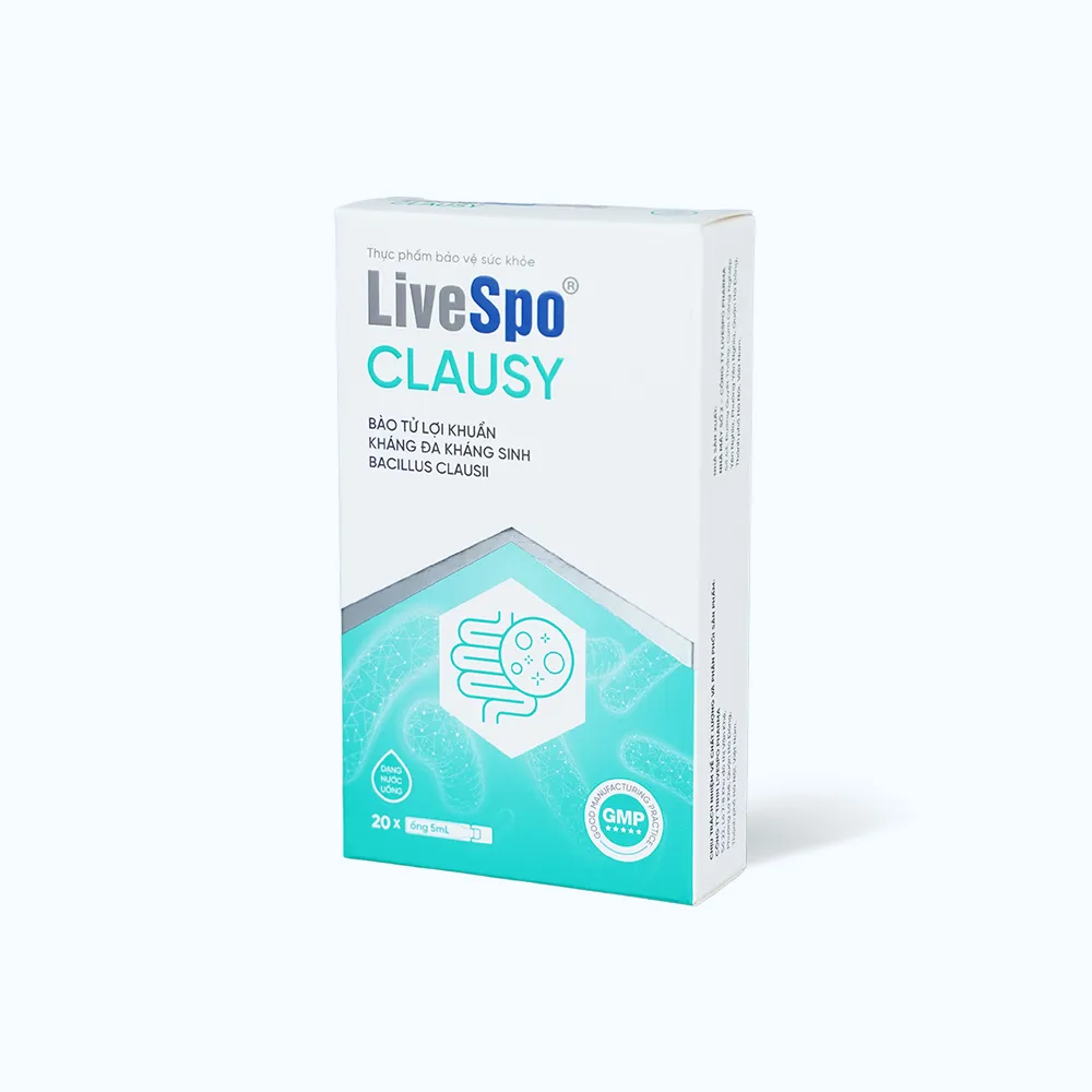 LIVESPO CLAUSY 25 ỐNG X 5ML - BÀO TỬ LỢI KHUẨN KHÁNG ĐA KHÁNG SINH 4