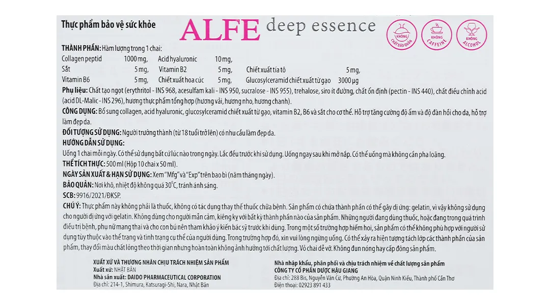 Thực phẩm bảo vệ sức khỏe Alfe Deep Essence 7