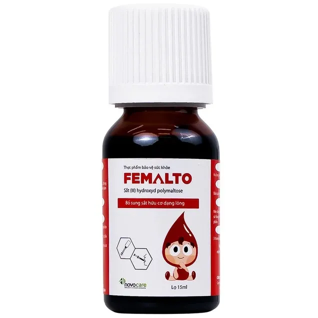 Dung dịch uống Femalto Novocare bổ sung sắt do thiếu sắt (15ml) 2