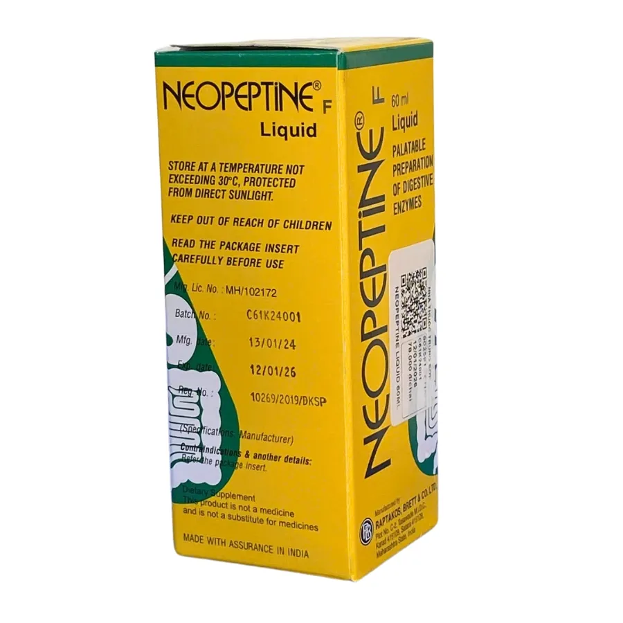 Dung dịch uống Neopeptine F Drops Raptakos hỗ trợ tăng cường tiêu hóa và hấp thu thức ăn (60ml) 4
