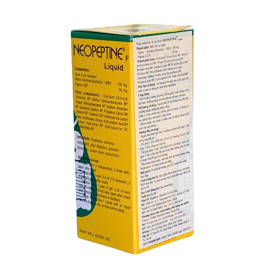 Dung dịch uống Neopeptine F Drops Raptakos hỗ trợ tăng cường tiêu hóa và hấp thu thức ăn (60ml) 6