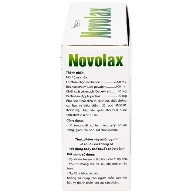 Dung dịch uống Novolax Novocare bổ sung chất xơ giúp nhuận tràng, giảm táo bón (4 vỉ x 5 ống) 4