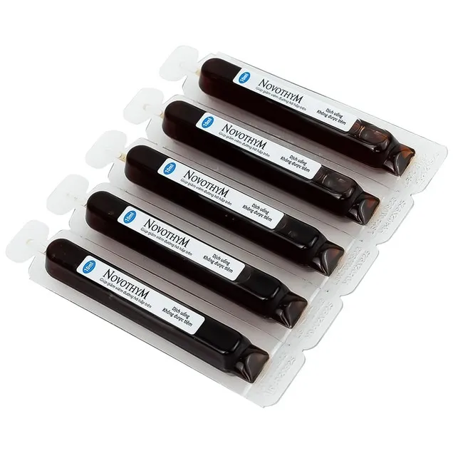 Dung dịch uống Novothym Novocare tăng sức đề kháng, giảm cảm cúm, viêm họng (2 vỉ x 5 ống) 2