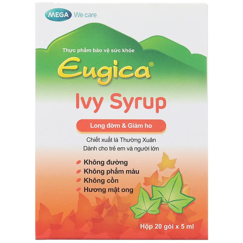 Eugica Ivy Syrup hỗ trợ giảm ho, giảm đờm hộp 20 gói x 5ml 3