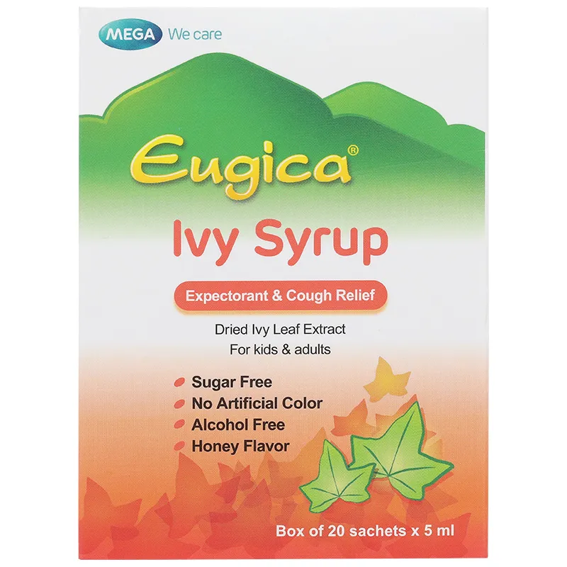 Eugica Ivy Syrup hỗ trợ giảm ho, giảm đờm hộp 20 gói x 5ml 4