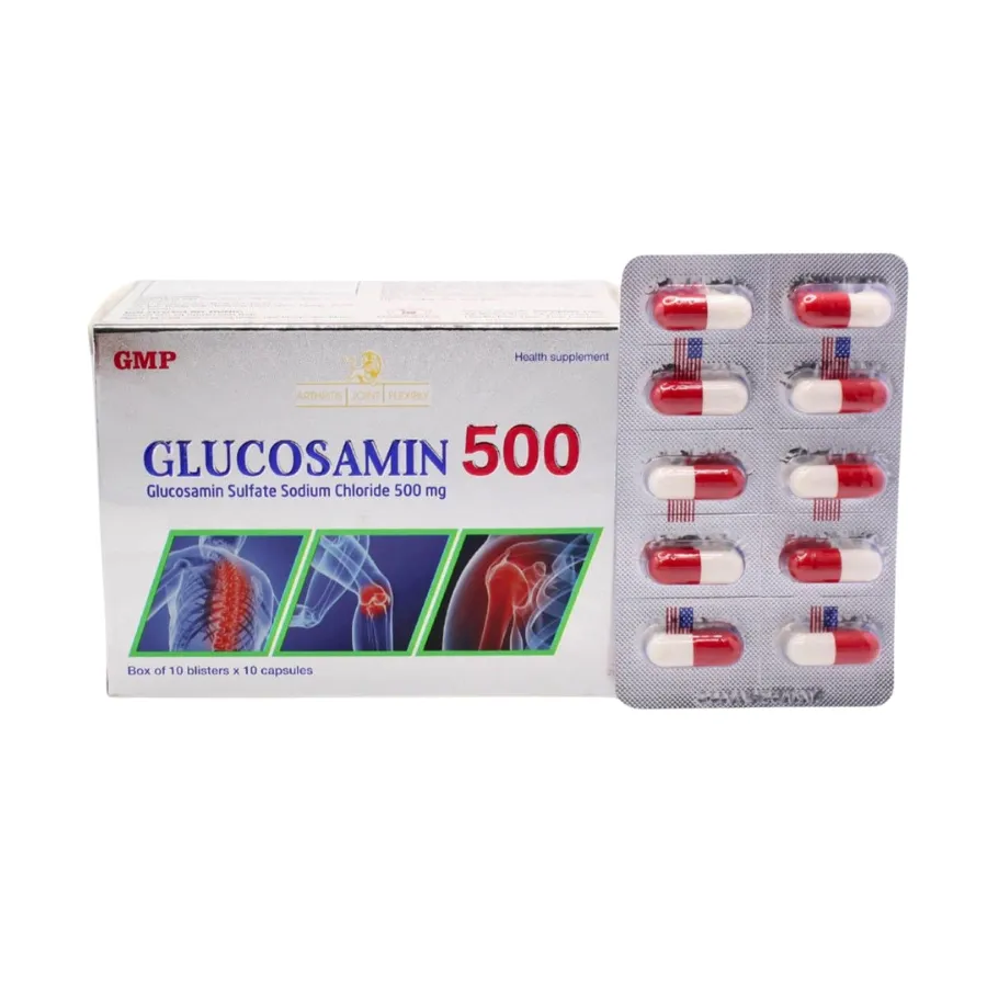 Glucosamin 500 hỗ trợ tăng tiết dịch khớp, giảm đau do khô khớp (100 viên) 2