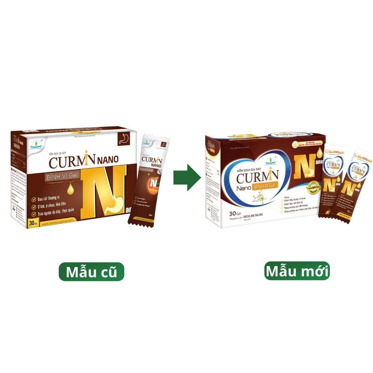 Hỗn dịch dạ dày Curmin Nano Bình Vị Gel hỗ trợ tiêu hóa (Hộp 30 gói x 10ml)