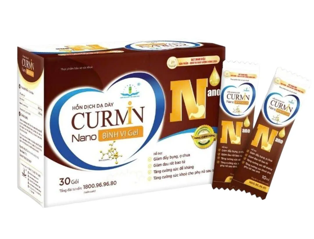 Hỗn dịch dạ dày Curmin Nano Bình Vị Gel hỗ trợ tiêu hóa (Hộp 30 gói x 10ml) 2