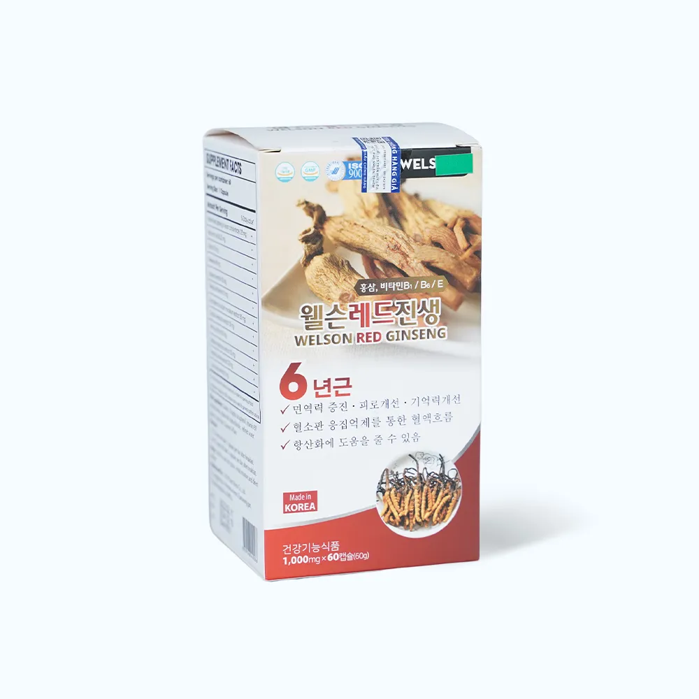 Hồng sâm Welson Red Ginseng (lọ 60 viên) giúp bồi bổ cơ thể 2