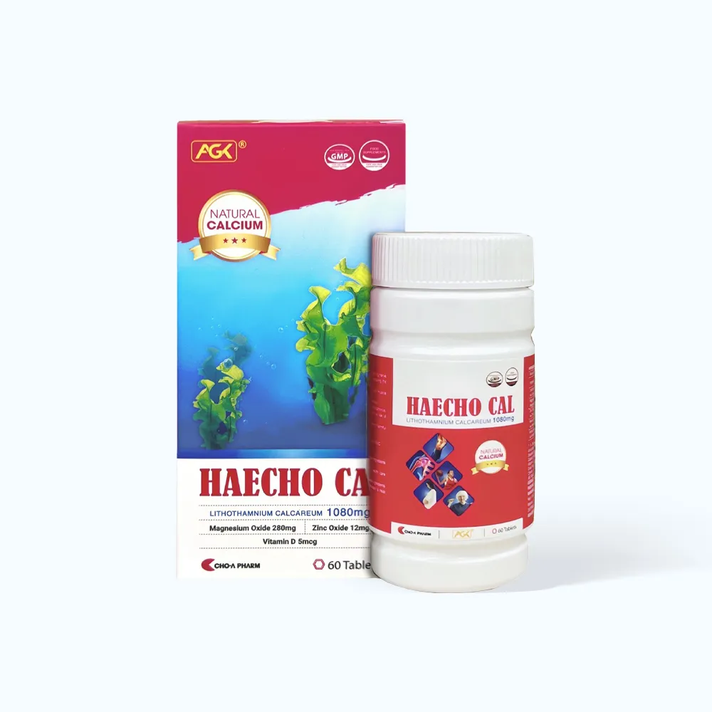 Haecho Cal (60 viên) bổ sung canxi hỗ trợ xương răng chắc khỏe