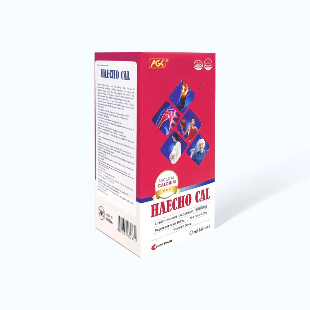 Haecho Cal (60 viên) bổ sung canxi hỗ trợ xương răng chắc khỏe 3