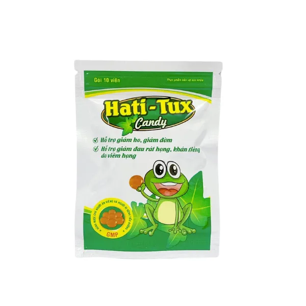Hati – Tux Candy hỗ trợ giảm ho, giảm đờm, khàn tiếng, viêm phế quản (20 gói) 2