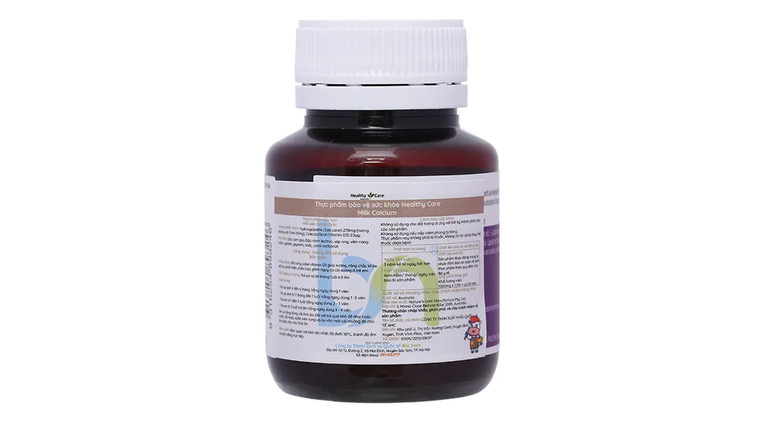 Healthy Care Kids Milk Calcium lọ 60 viên 3