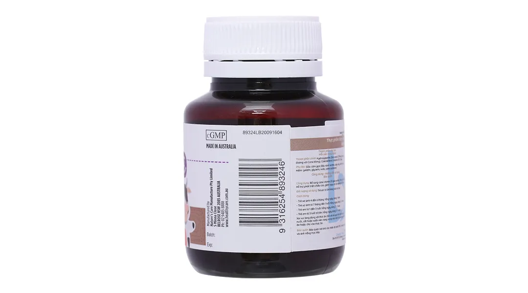 Healthy Care Kids Milk Calcium lọ 60 viên 5