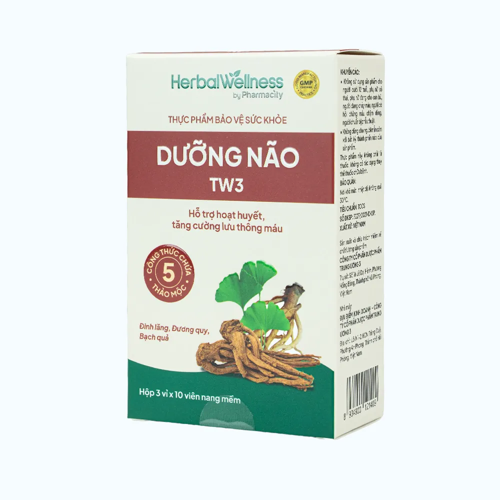 Herbal Wellness Dưỡng Não TW3 hỗ trợ hoạt huyết, tăng cường lưu thông máu (30 viên) 5