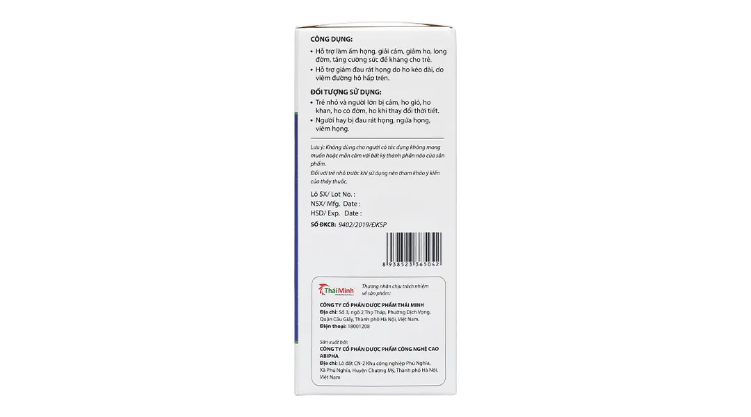 VIÊN UỐNG GIẢM HO HEVIHO THÁI MINH 2X10 28