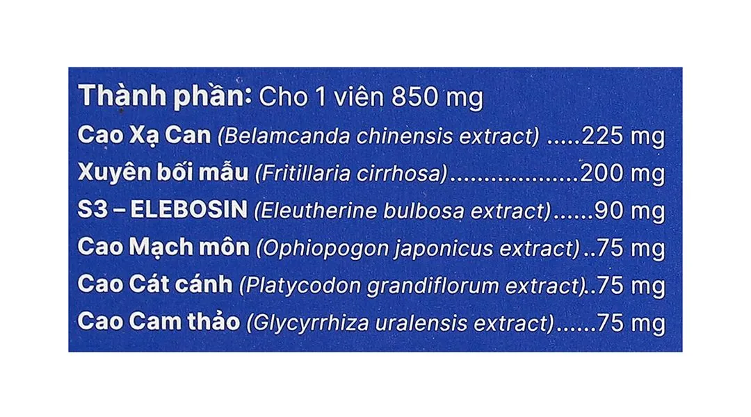 VIÊN UỐNG GIẢM HO HEVIHO THÁI MINH 2X10 9