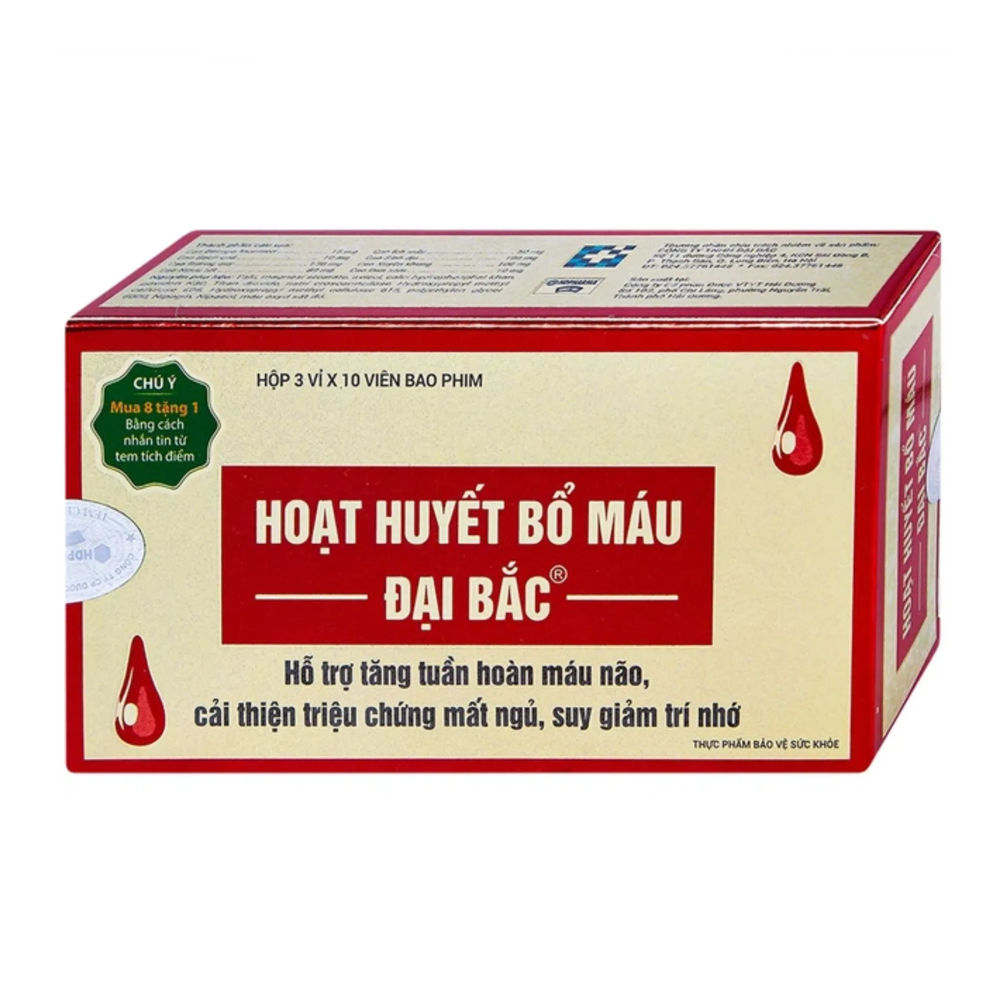 Hoạt Huyết Bổ Máu Đại Bắc – Cải thiện tuần hoàn máu, giảm đau đầu, mất ngủ