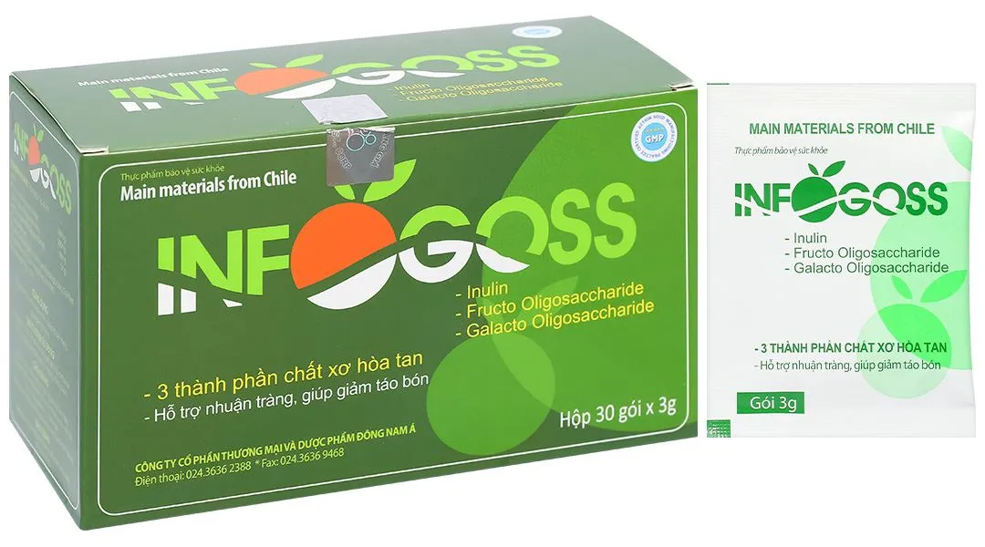 BỘT HÒA TAN GIÚP GIẢM TÁO BÓN INFOGOSS IAP 30 GÓI 3