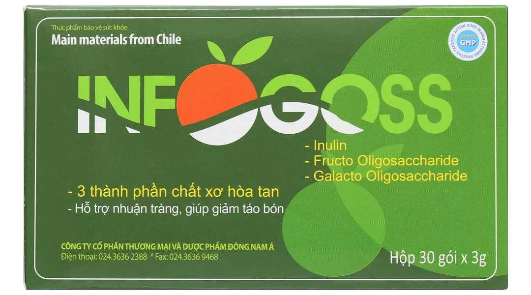 BỘT HÒA TAN GIÚP GIẢM TÁO BÓN INFOGOSS IAP 30 GÓI 5