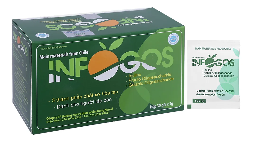 BỘT HÒA TAN GIÚP GIẢM TÁO BÓN INFOGOSS IAP 30 GÓI 10