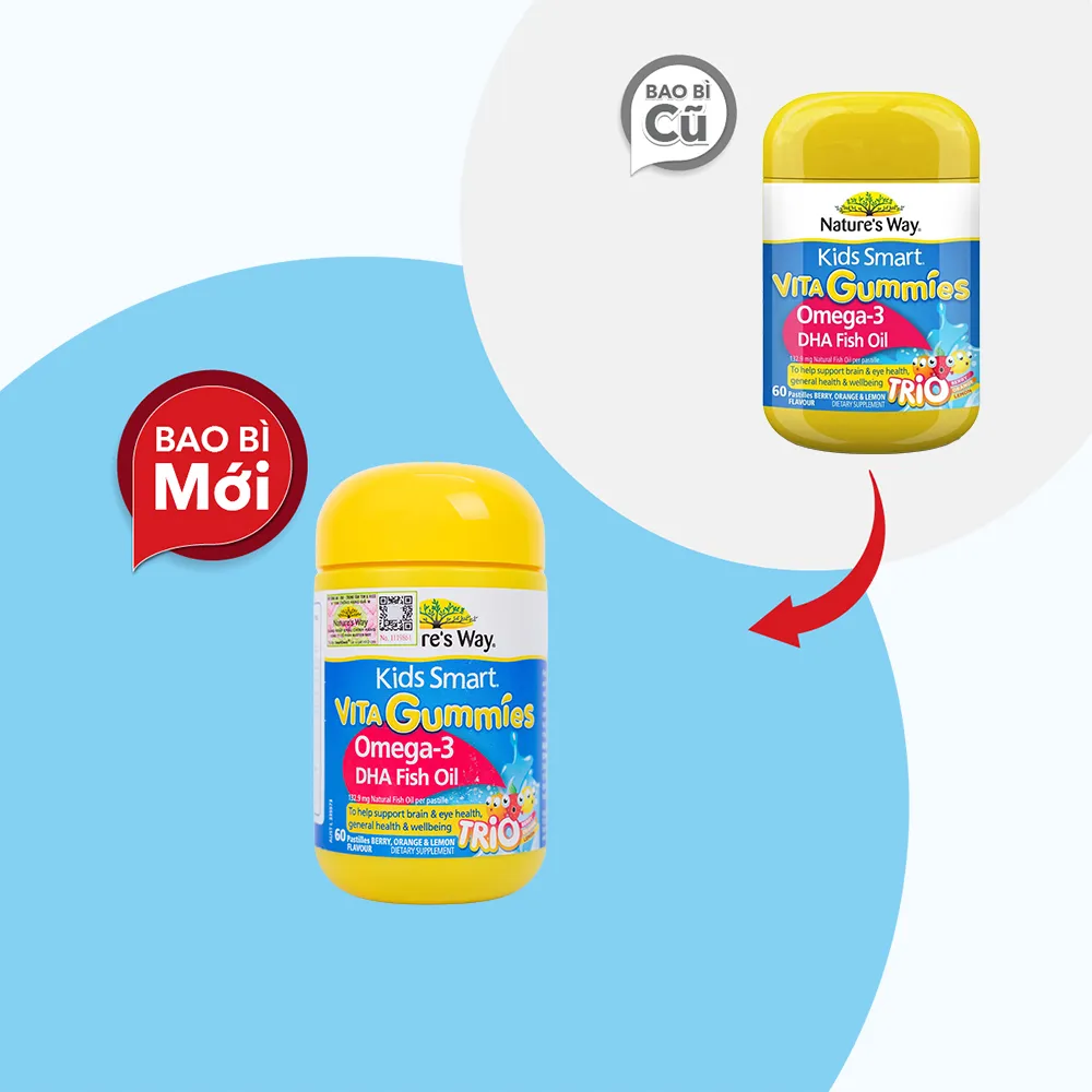 Kẹo dẻo Nature's Way Kids Smart Vita Gummies Omega-3 DHA Fish Oil (hộp 60 viên) 4