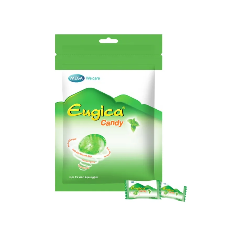 Kẹo ngậm thảo dược Eugica Candy giảm ho, đau họng gói 15 viên 2