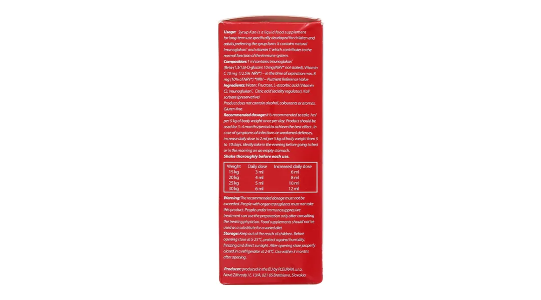 SIRO HỖ TRỢ TĂNG CƯỜNG SỨC ĐỀ KHÁNG Ở TRẺ SYRUP KAN 120ML 6