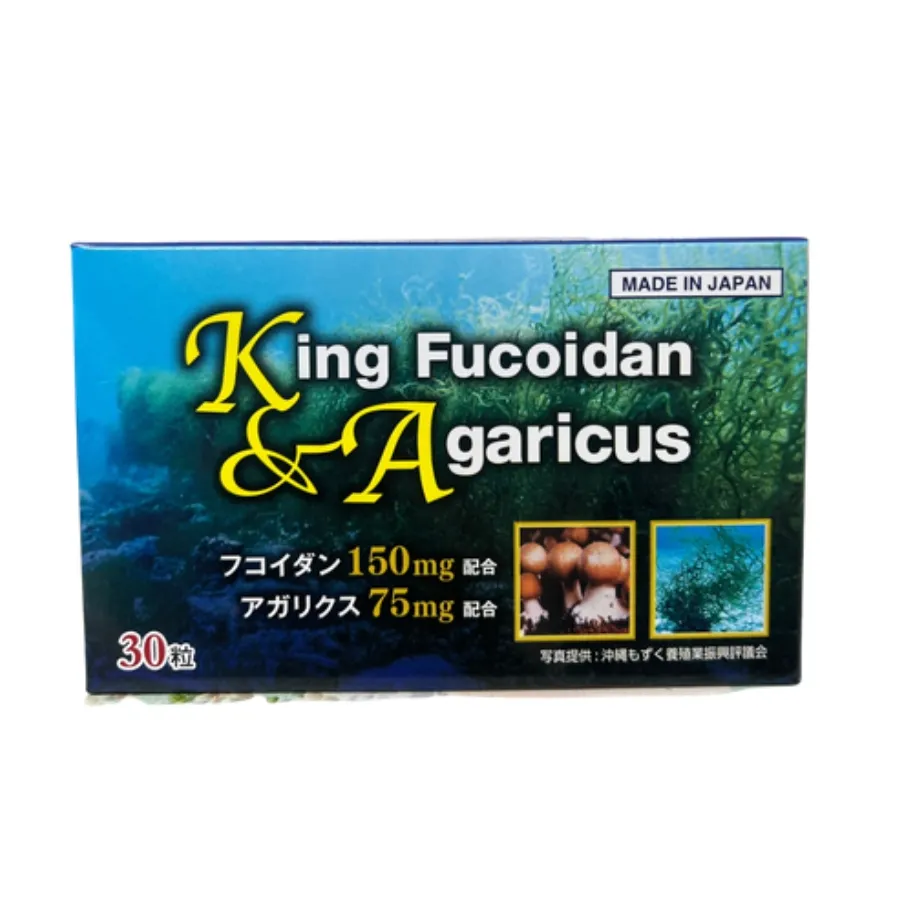 King Fucoidan & Agaricus tăng cường đề kháng, hỗ trợ ung thư (Hộp 30 viên)